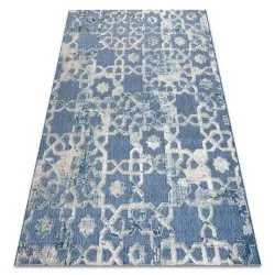 Tappeto Structural SOLE D3881 Ornamento - tessuto piatto blu / beige
