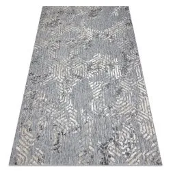 Tappeto Structural SOLE D3842 esagoni - tessuto piatto grigio / beige