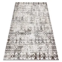 Tappeto Structural SOLE D3732 azteco, quadri - tessuto piatto beige