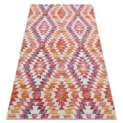 Tappeto moderno MUNDO D7951 diamanti 3D da esterno rosa / beige