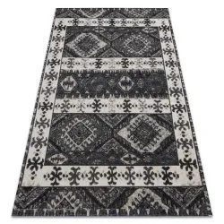 Tappeto moderno MUNDO E0651 etnico da esterno beige / nero