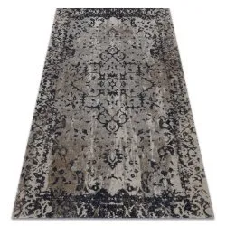 Tappeto moderno MUNDO E0681 ornamento, telaio vintage da esterno beige / nero