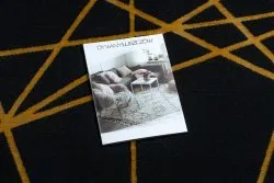 Tappeto GLOSS moderno 406C 86 elegante, glamour, art deco, geometrico nero / oro