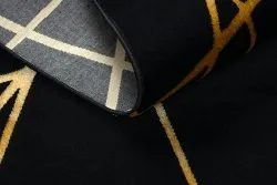 Tappeto GLOSS moderno 406C 86 elegante, glamour, art deco, geometrico nero / oro