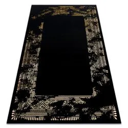 Tappeto GLOSS moderno 408C 86 Telaio elegante, glamour, art deco nero / oro
