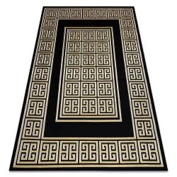 Tappeto GLOSS moderno 6776 86 elegante, telaio, greco nero / oro