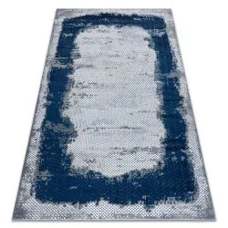 Tappeto CORE A004 Frame, ombreggiato - strutturale, due livelli di pile, blu / grigio