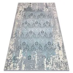 Tappeto CORE W3824 Ornamento Vintage - strutturale, due livelli di pile, azzurro / crema / grigio