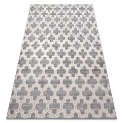 Tappeto CORE W6764 Marocco trifoglio Trellis - strutturale, due livelli di pile, grigio / crema