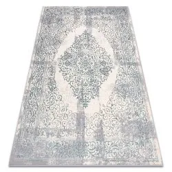 Tappeto CORE W7161 Rosetta Vintage - strutturale, due livelli di pile, azzurro / crema / grigio