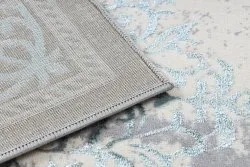 Dywan CORE W7161 Rozeta Vintage - Strukturalny, dwa poziomy runa, jasnoniebieski / krem / szary