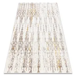 Tappeto CORE 241A Ornamento Vintage - strutturale, due livelli di pile, beige / oro