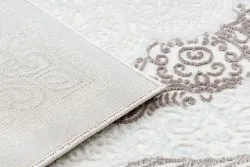Dywan CORE 8111 Ornament Vintage - Strukturalny, dwa poziomy runa, beż