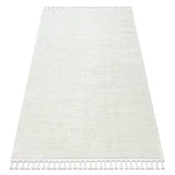 Tappeto SEVILLA PC00B strisce bianca Frange berbero marocchino shaggy