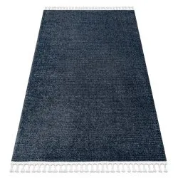 Tappeto SEVILLA PC00B strisce blu Frange berbero marocchino shaggy