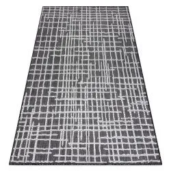 Tappeto SISAL SION Traliccio, Linee 22144 tessuto piatto nero / ecru