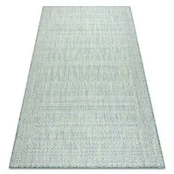 Tappeto SISAL SION Diamanti 22184 tessuto piatto verde / blu / ecru