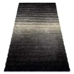 Tappeto moderno FLIM 007-B6 shaggy, strisce - Structural grigio