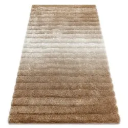 Tappeto moderno FLIM 007-B2 shaggy, strisce - Structural beige