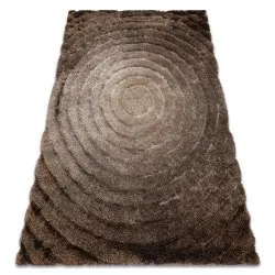 Tappeto moderno FLIM 008-B7 shaggy, cerchi - Structural maro