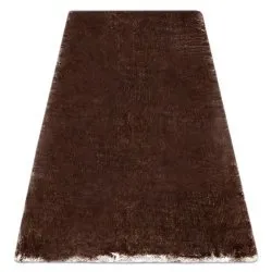 Tappeto da lavaggio moderno LAPIN shaggy antisdrucciolevole avorio / cioccolato
