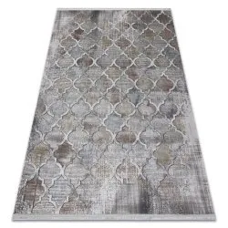 Tappeto LUCE 75 moderno Marocco trifoglio Trellis vintage - Structural grigio / mostarda