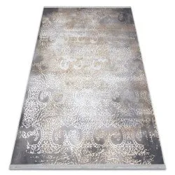 Tappeto LUCE 84 moderno Ornamento vintage - Structural grigio / mostarda