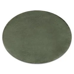 Tappeto POSH cerchio Shaggy verde peluche, antiscivolo, lavabile