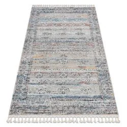 Tappeto moderno BELLE BN25A beige / blu Frange