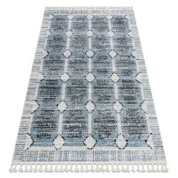 Tappeto moderno BELLE BR22A beige / blu Frange