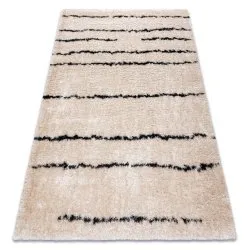 Tappeto FLUFFY 2371 shaggy strisce - crema / antracite