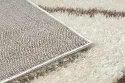 Dywan FLUFFY 2373 shaggy kratka, trellis - krem / beż