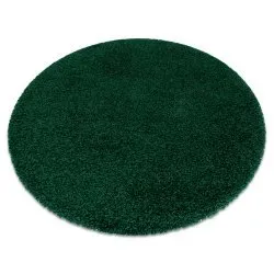 Tappeto SOFFI cerchio shaggy 5cm verde bottiglia