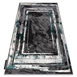 Tappeto DE LUXE moderno 619 Telaio - Structural grigio / verde