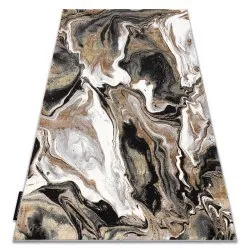 Tappeto DE LUXE moderno 622 Astrazione - Structural crema / oro