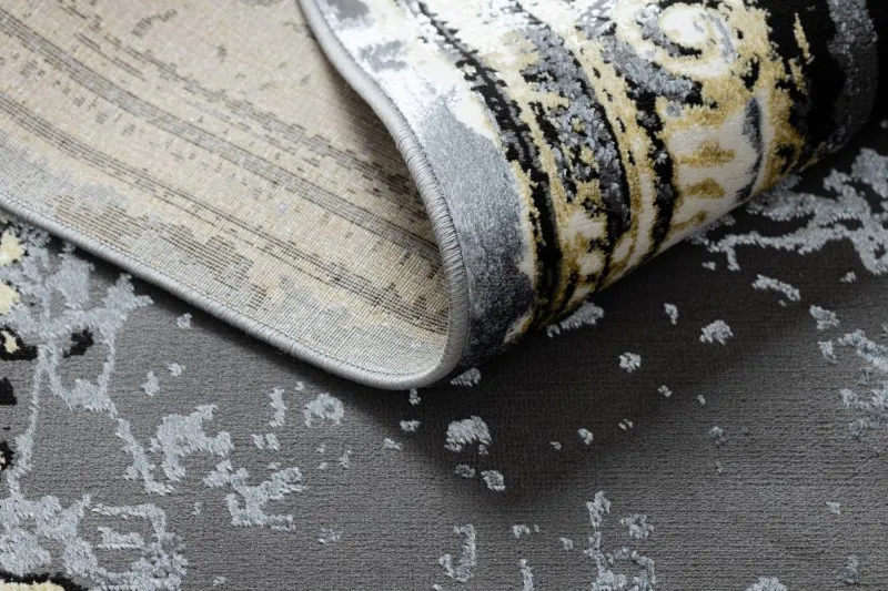 Tappeto DE LUXE moderno 628 Ornamento vintage - Structural grigio / oro