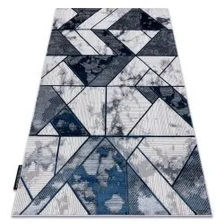 Tappeto DE LUXE moderno 632 Geometrico - Structural crema / blu scuro