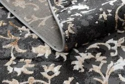 Dywan DE LUXE nowoczesny 2080 Ornament vintage przecierany - Strukturalny szary