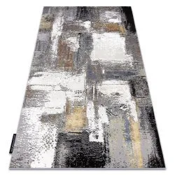 Tappeto DE LUXE moderno 633 Astrazione - Structural crema / oro