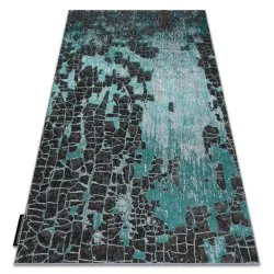 Tappeto DE LUXE moderno 2079 vintage - Structural verde / antracite