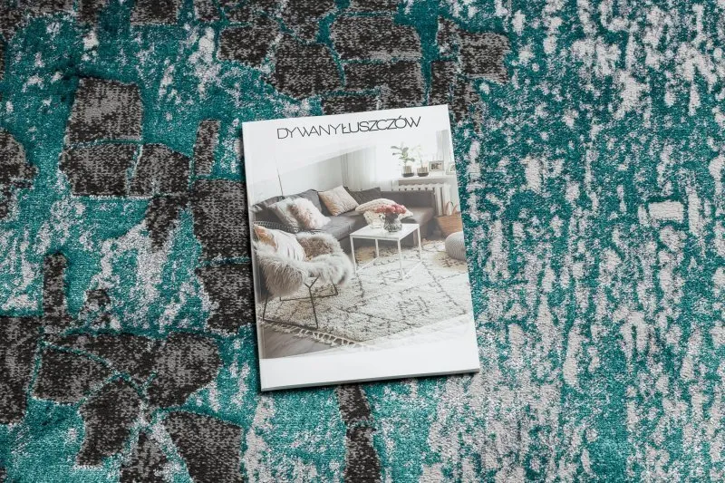 Tappeto DE LUXE moderno 2079 vintage - Structural verde / antracite