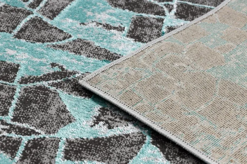 Tappeto DE LUXE moderno 2079 vintage - Structural verde / antracite