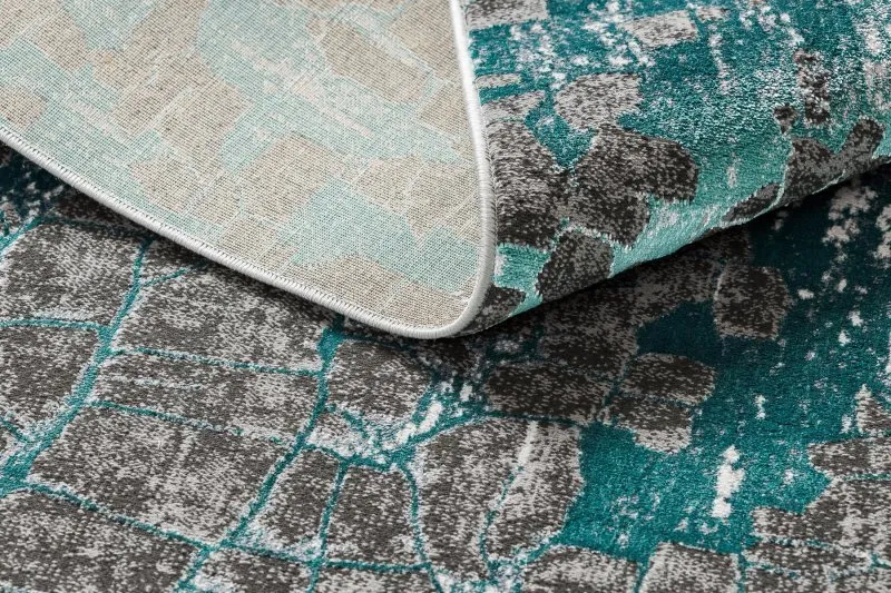 Tappeto DE LUXE moderno 2079 vintage - Structural verde / antracite