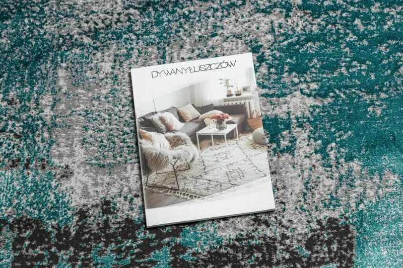 Tappeto DE LUXE moderno 570 vintage - Structural verde / antracite