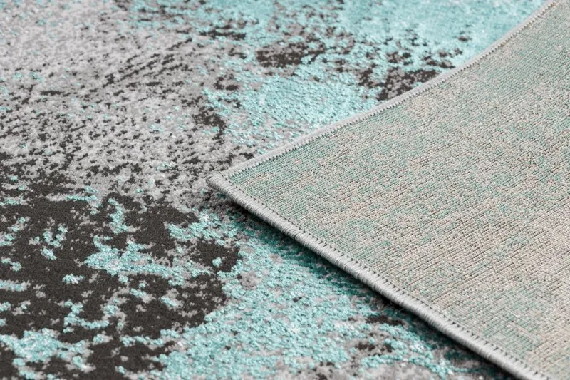 Tappeto DE LUXE moderno 570 vintage - Structural verde / antracite