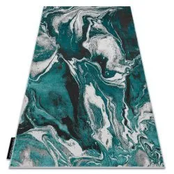 Tappeto DE LUXE moderno 622 Astrazione - Structural verde / antracite
