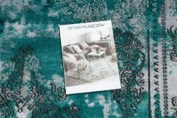 Tappeto DE LUXE moderno 6827 Astrazione, vintage - Structural verde / grigio