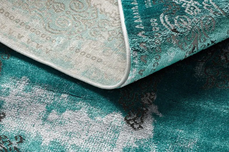Tappeto DE LUXE moderno 6827 Astrazione, vintage - Structural verde / grigio