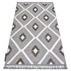 Tappeto MAROC P651 Diamanti grigio / bianca Frange berbero marocchino shaggy