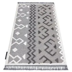 Tappeto MAROC P659 Azteco Etnico grigio Frange berbero marocchino shaggy